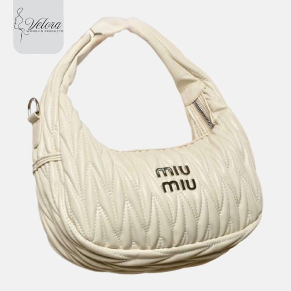 stylish MIU | cream-colored handbag