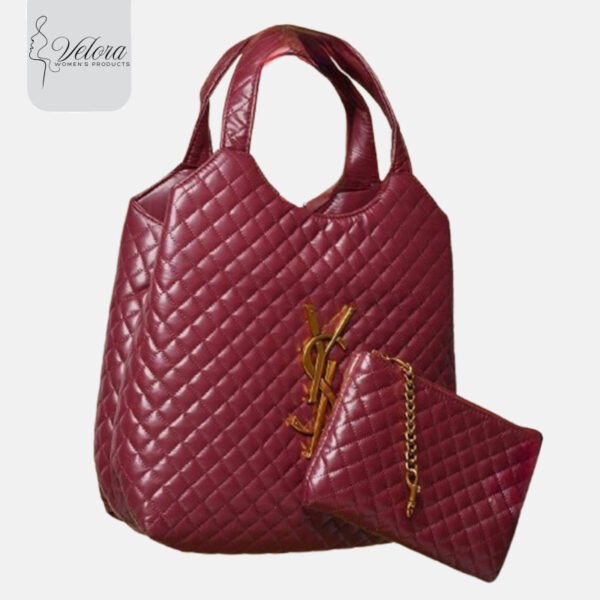Luxurious YSL | Burgundy handbag - Image 2
