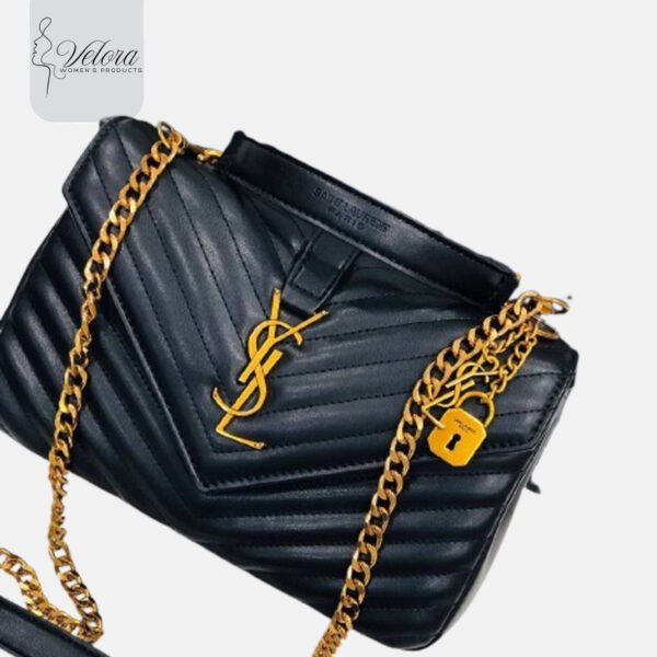 Stylish black-colored |YSL handbag - Image 3