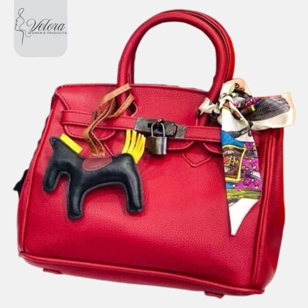 Luxurious Hermès | Burgundy handbag - Image 2